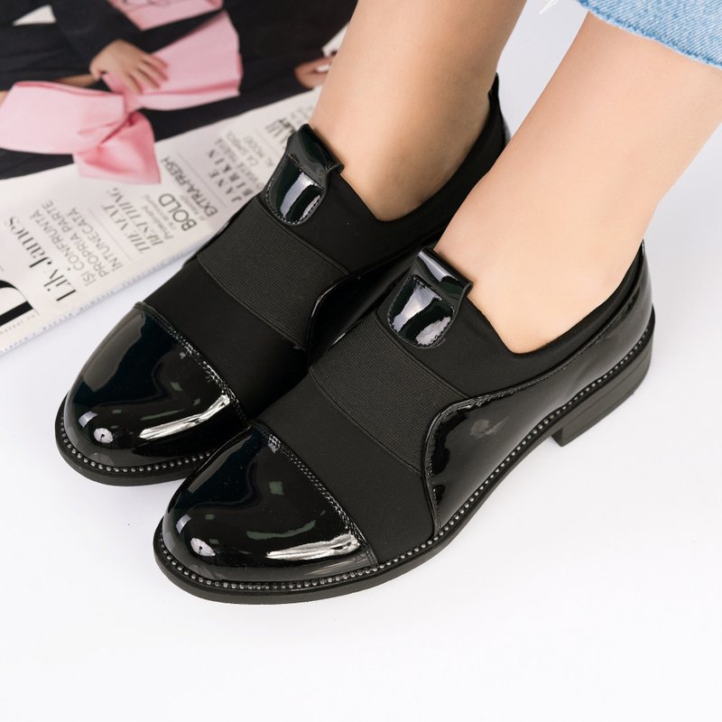 Pantofi Casual Piele Ecologica Lacuita Negri Erin