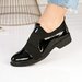 Pantofi Casual Piele Ecologica Lacuita Negri Erin